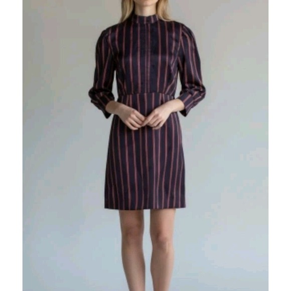 Sandro Dresses & Skirts - NWT Sandro Paris Striped Dress Women Size 36 Navy Blue French Chic Professional